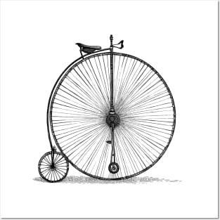 Penny-farthing - black Posters and Art